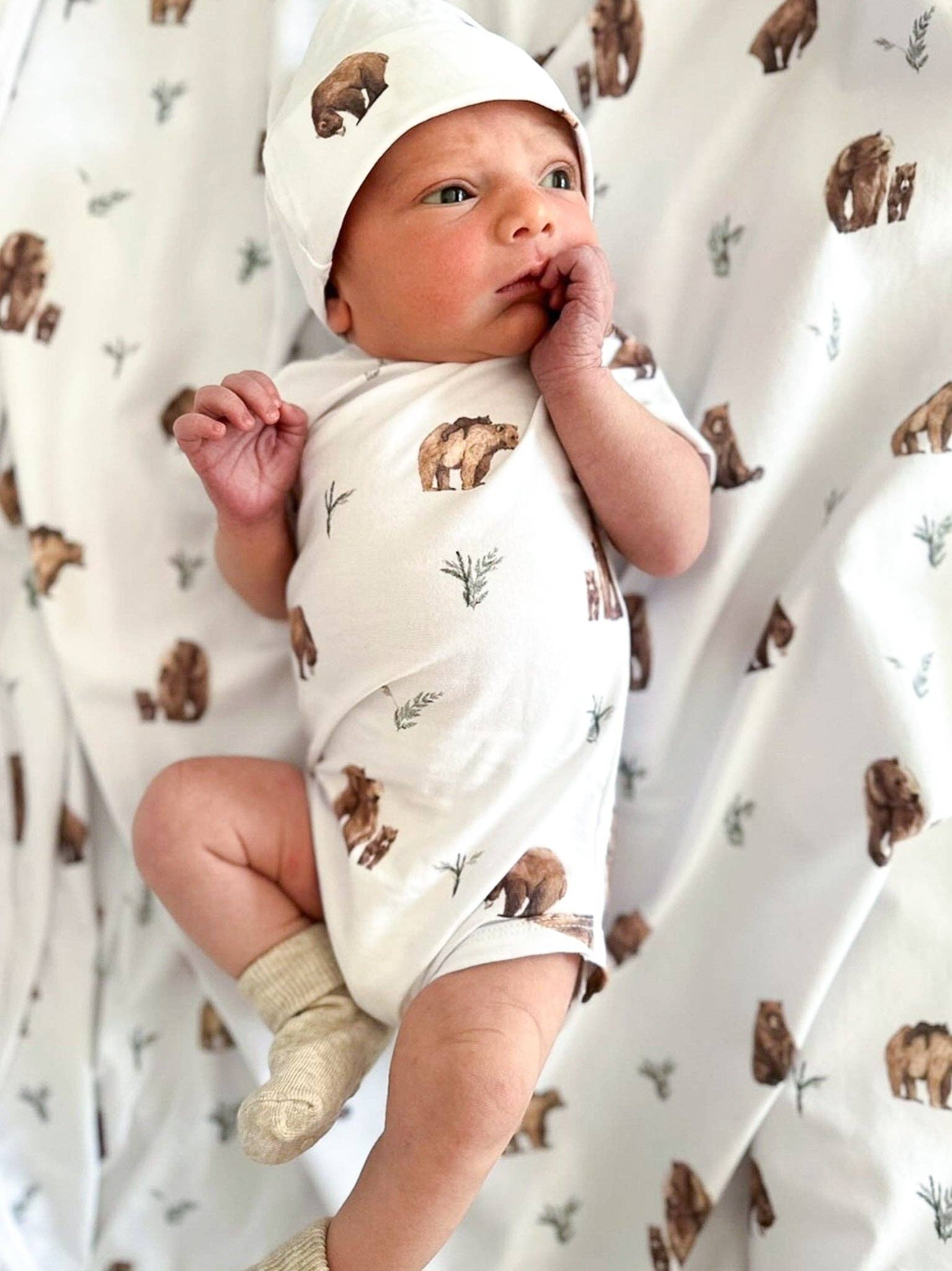 Minky Myles – wholesale Swaddleset - Baby – Bärfilt med hatt - lindningsset3