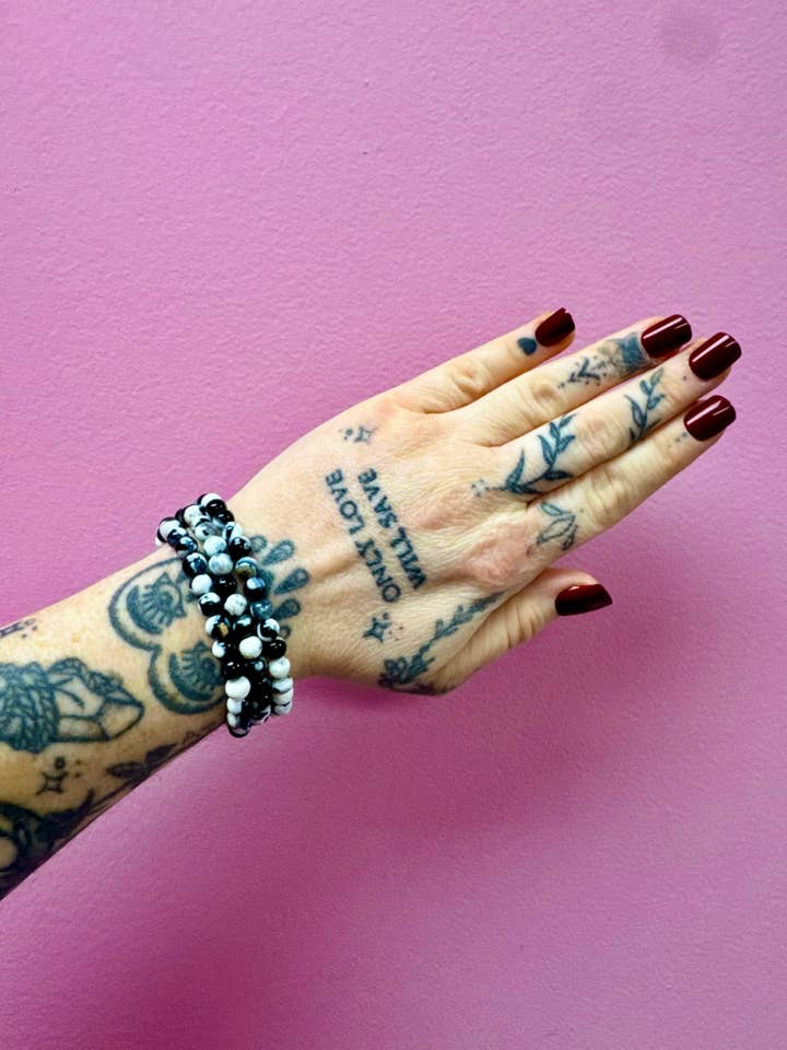 Natural Orca Agate Bracelet 6mm for wholesale by Luxury House of Crystals