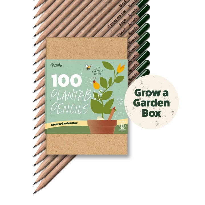 SproutWorld Plantable Pencils | Grow a Garden Box · 100 pack for wholesale by SproutWorld