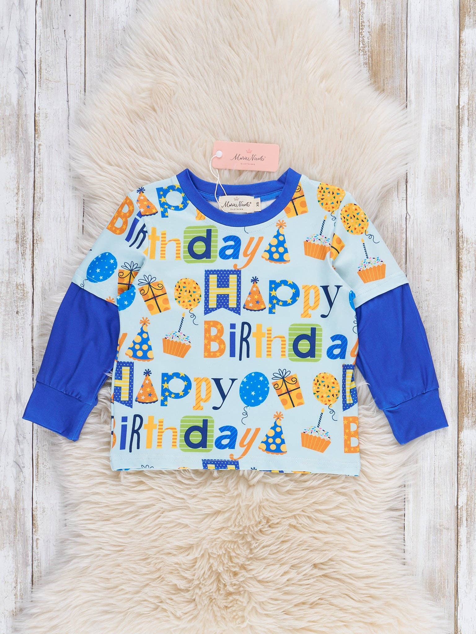 Marie Nicole Clothing - Wholesale T-Shirt - Kids - Happy Birthday Wishes Shirt0