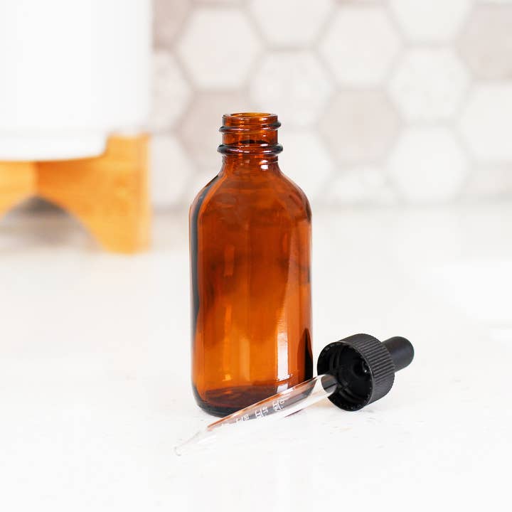 Matrix Aromatherapy - Wholesale Essential Oil Holder - 2oz Empty Amber Glass Dropper Bottle1
