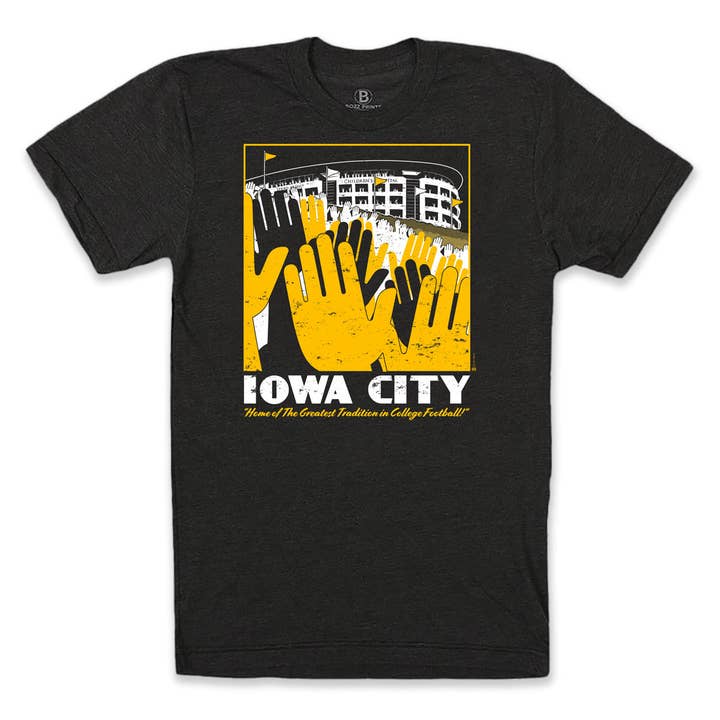 Bozz Prints - Wholesale Screen Printed T-Shirt - Unisex - Iowa City Wave T-Shirt