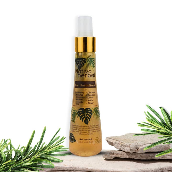 Nativa Herbal Hair Tonic Treatment for Hair Loss with Rosemary, Cinchona, Ginger Haircare for wholesale by Nativa Herbal