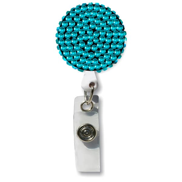 Blue Rhinestone Badge Holder for wholesale by Smart Charms