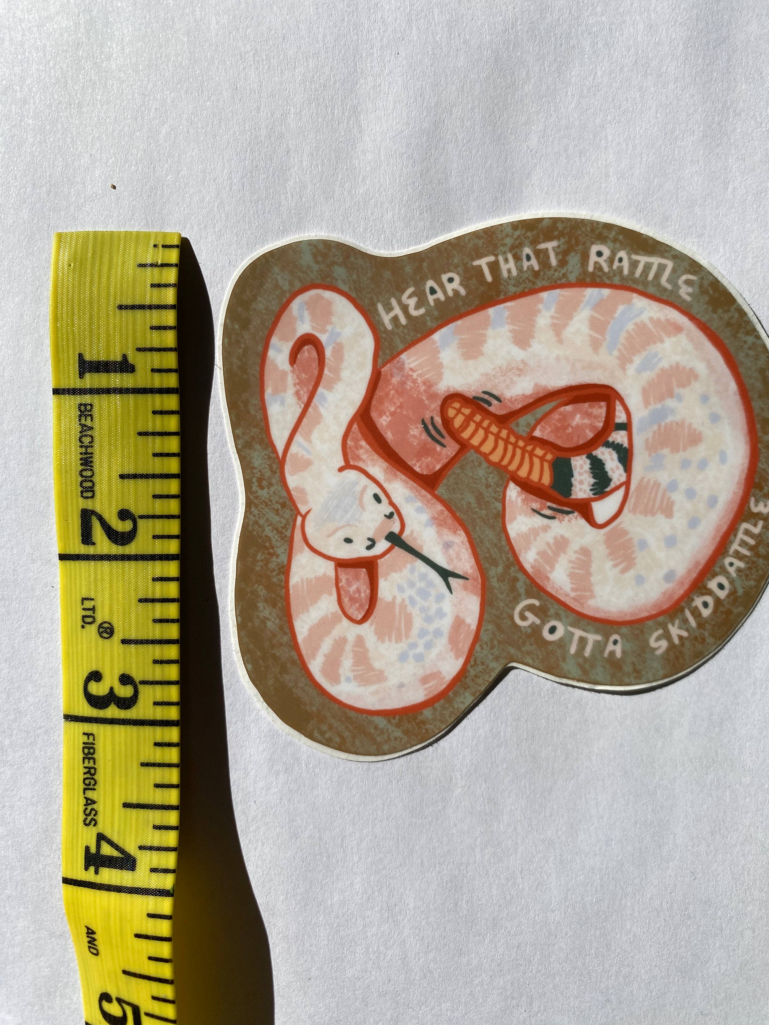 June Jewell Designs - Wholesale Sticker - 3” Rattlesnake Vinyl Sticker3