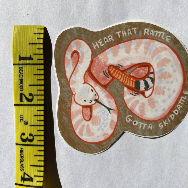 June Jewell Designs - Wholesale Sticker - 3” Rattlesnake Vinyl Sticker3