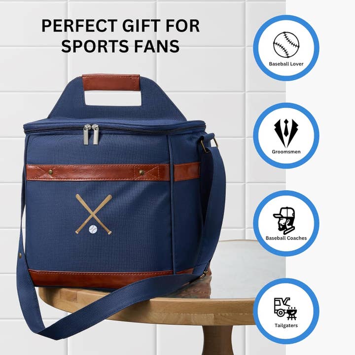 The Wine Savant / Khen Glassware - Wholesale Cooler/Cooler Bag - Premium Insulated Cooler, Baseball Soft-Sided Tote Bag
