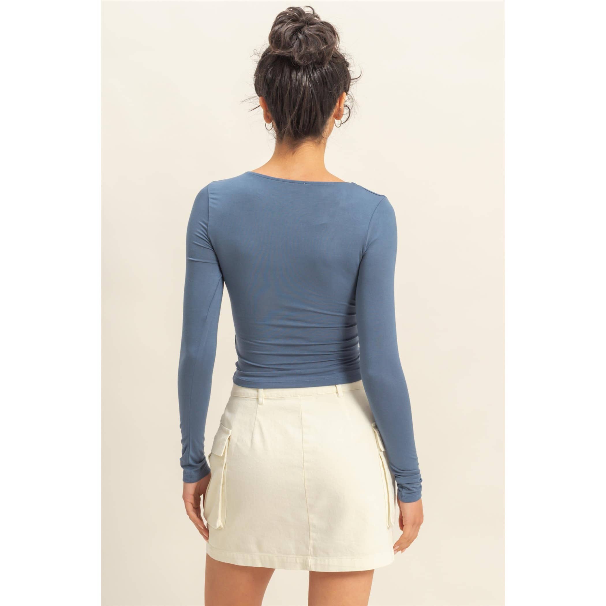 HYFVE - Wholesale Knit Top - Women's - Scoop Neck Long Sleeve Crop Top26