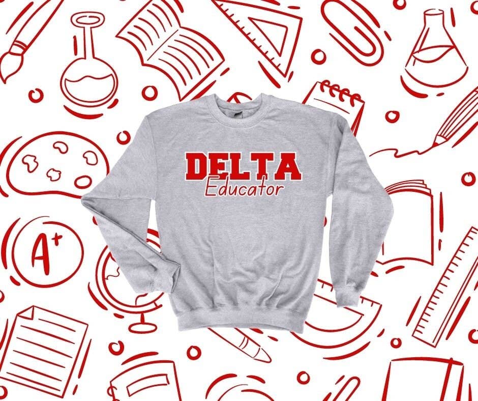 OFC Tees & Gifts - Wholesale Graphic Sweatshirt - Women's - Delta Sigma Theta Sorority Inspired Educator Sweatshirt3