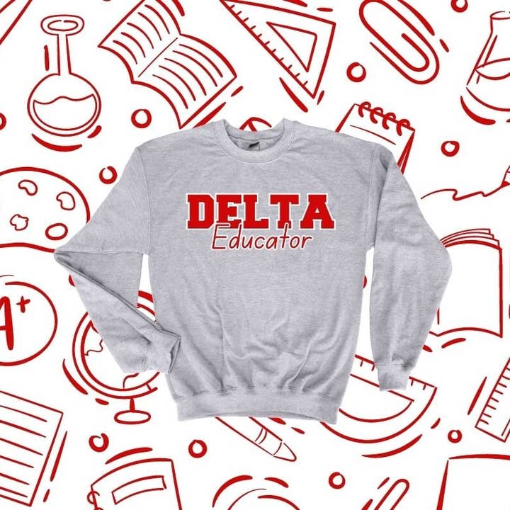 OFC Tees & Gifts - Wholesale Graphic Sweatshirt - Women's - Delta Sigma Theta Sorority Inspired Educator Sweatshirt3