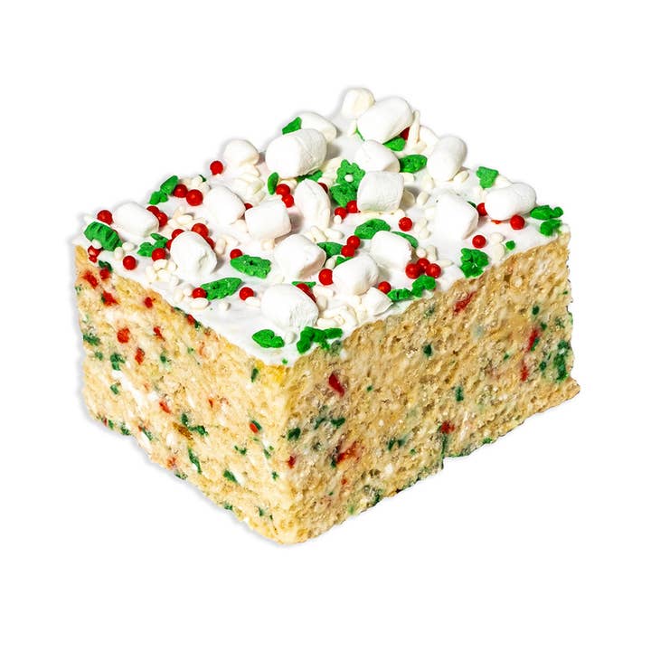 Treat House - Wholesale Puffed Rice Treat - Jumbo Christmas Confetti Rice Krispie Treat