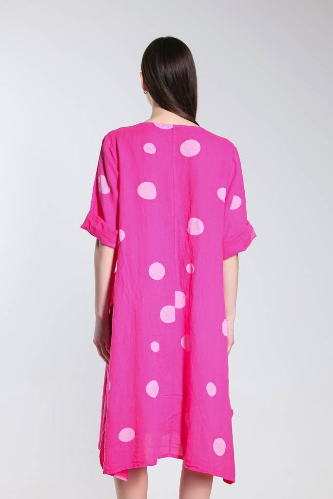 TINA Stephens Italy/Tees By Tina - Vendita all'ingrosso Vestito - Donna - Abito tascabile a pois di aprile (DSS165)9