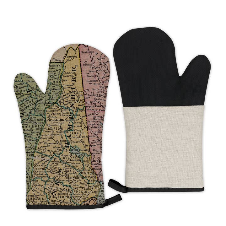 New Hampshire Map Oven Mitt Oven Glove BBQ Glove for wholesale by Daisy Mae Designs