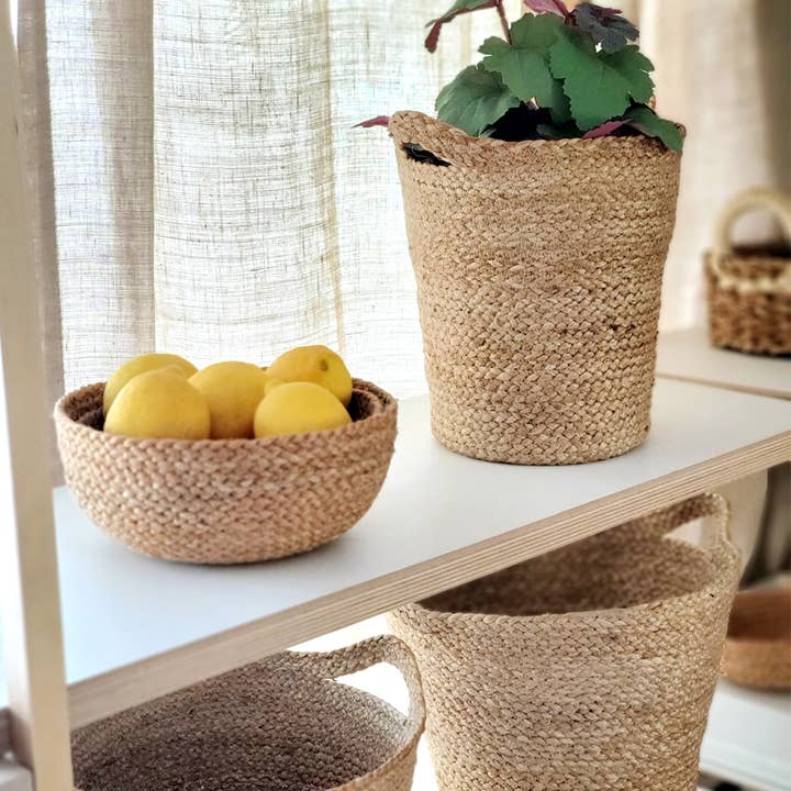KORISSA - Wholesale Basket - Handwoven Storage Basket • Kata Candy Bowl-Natural-Set of 43
