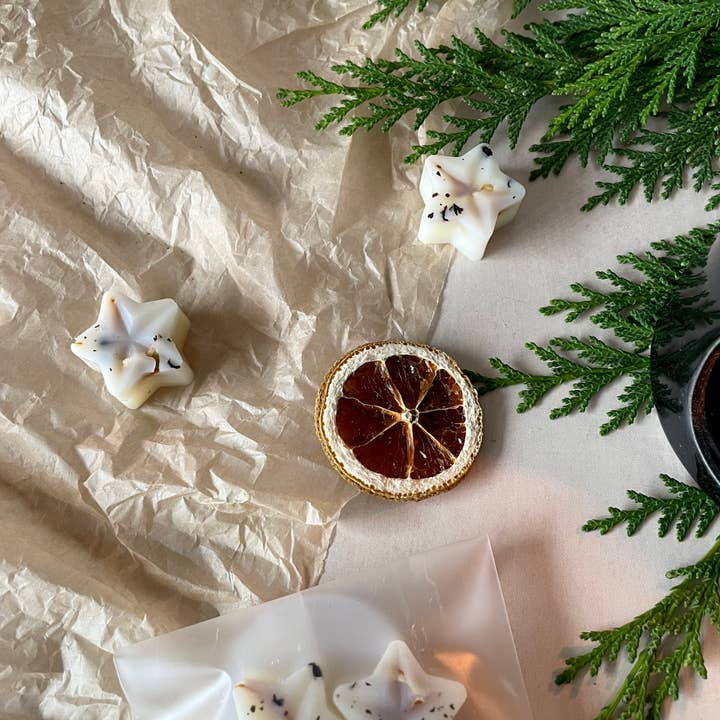 The Soil Pot – wholesale Wax melt – Winter Spice wax melt stars, Christmas wax melts3