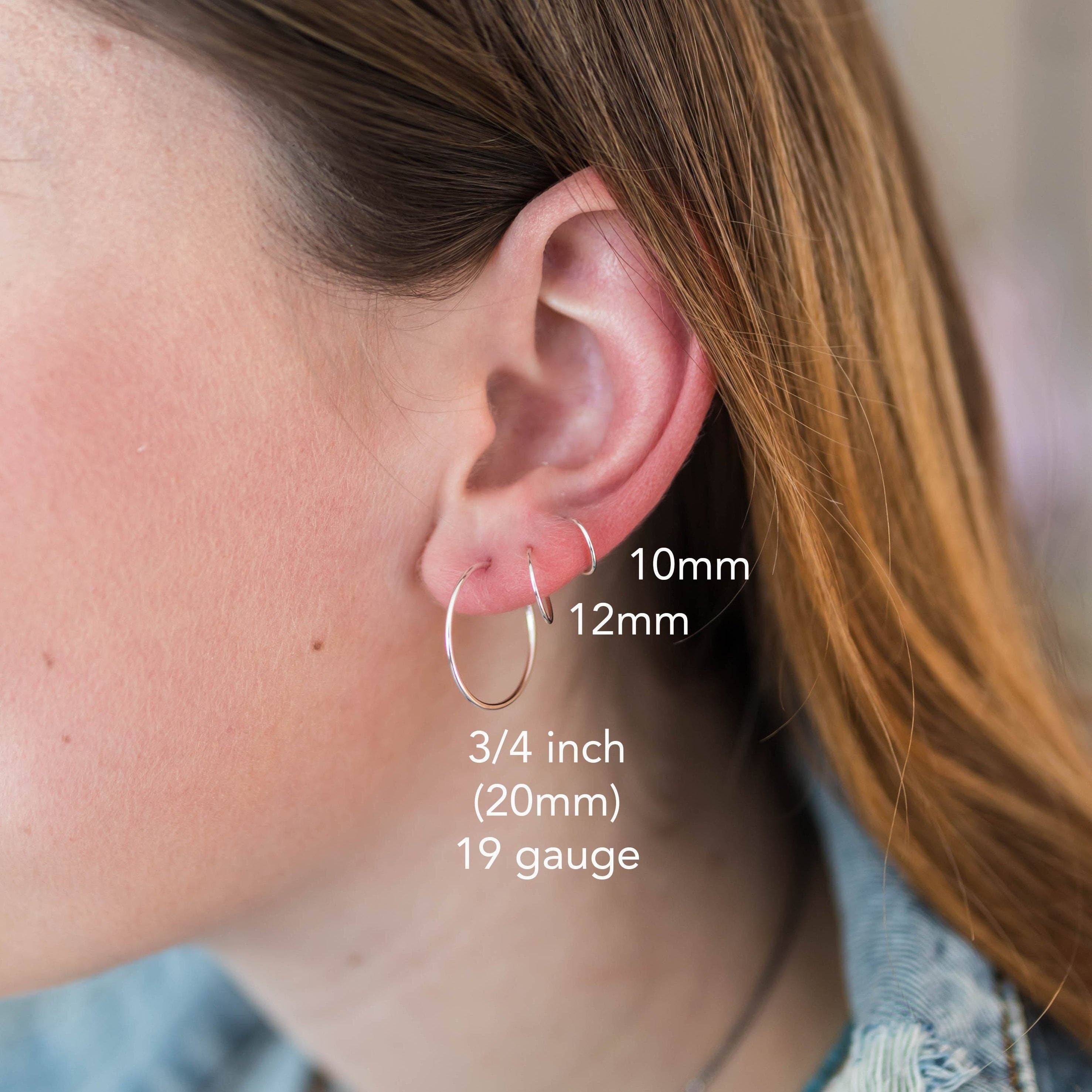 Sunlight Silver Jewelry - Vendita all'ingrosso Orecchini a cerchio - Piccoli orecchini a cerchio in argento Sterling 925 massiccio14