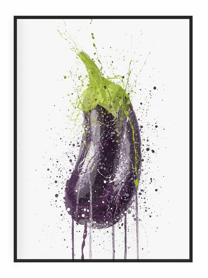 Impression murale de légumes aubergines pour la vente par We Love Prints