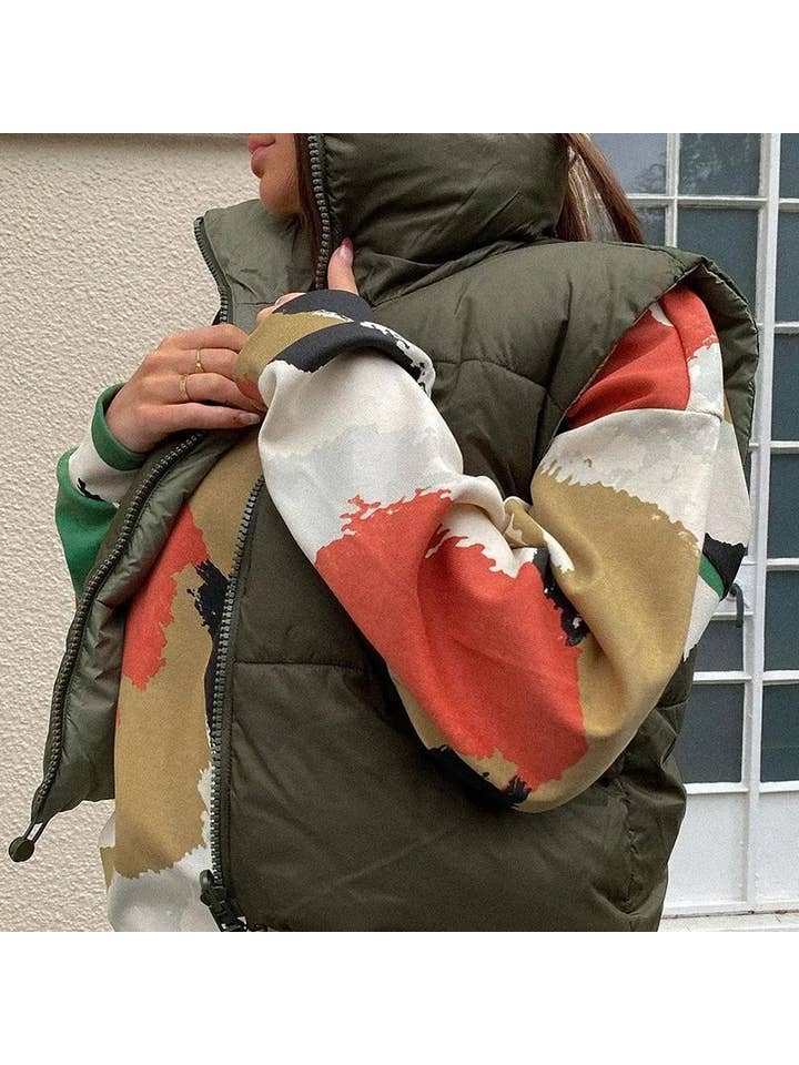 Rosa Clothing - Wholesale Outerwear Vest - Women's - Zipper outervest padded vest 9 colors