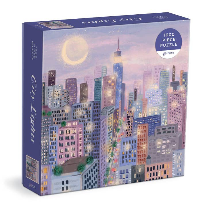 Chronicle Books - Wholesale Puzzle - Adult - City Lights 1000 Piece Puzzle In a Square box