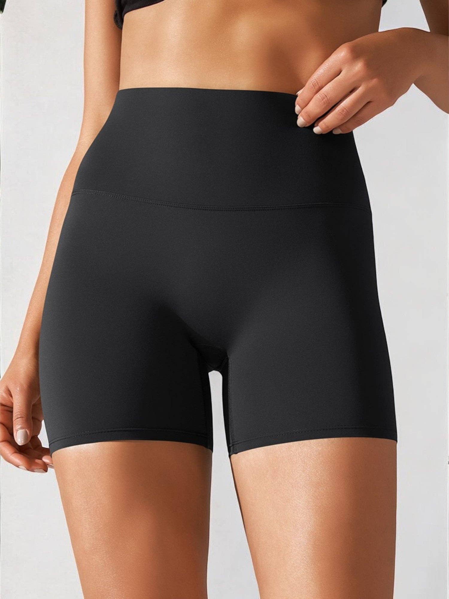 Active by Anna-Kaci – Calções atléticos – Mulher por atacado – Shorts esportivos femininos de compressão sem costura com cintura alta4