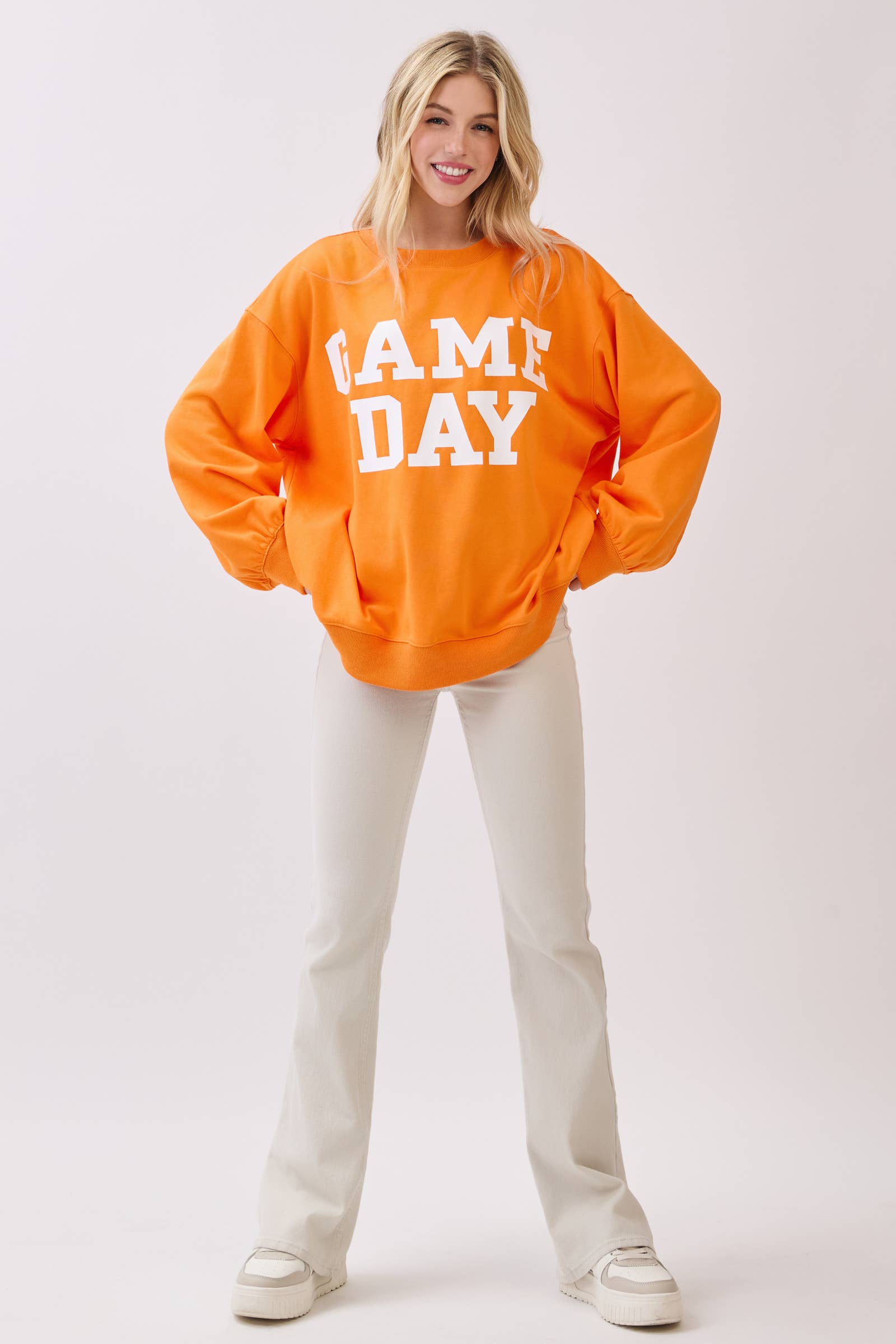 Sewn and Seen - Wholesale Graphic Sweatshirt - Women's - Bold Varsity Game Day Sweatshirt23