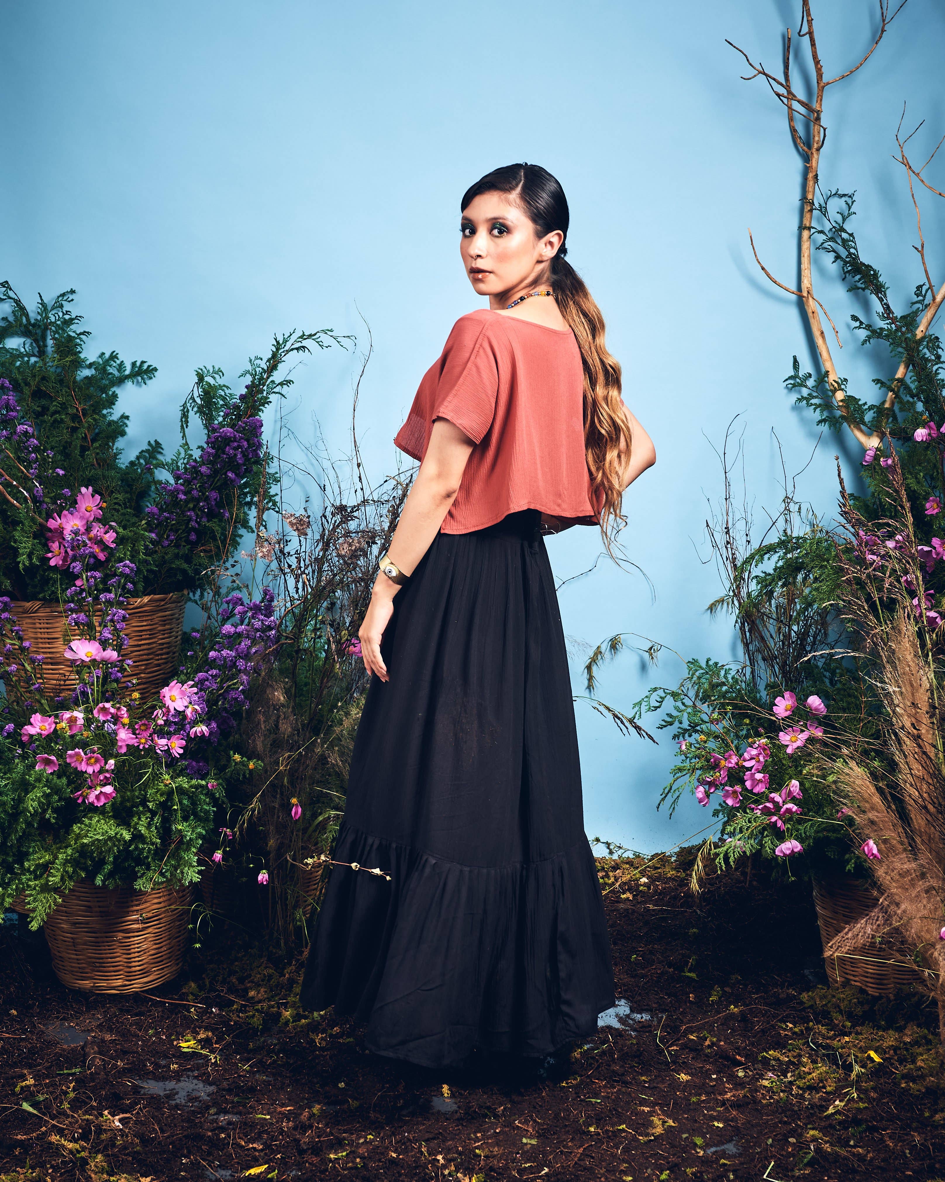 Badass x Bonita - Wholesale Blouse - Women's - Badass Bonita x Nacho Jota - Mexa Huipil Coral3