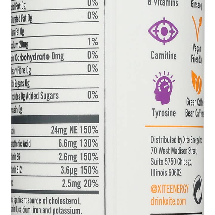 XITE Energy Inc - Vente Boisson sportive et énergisante - Xite Energy Pêche et fruit de la passion8