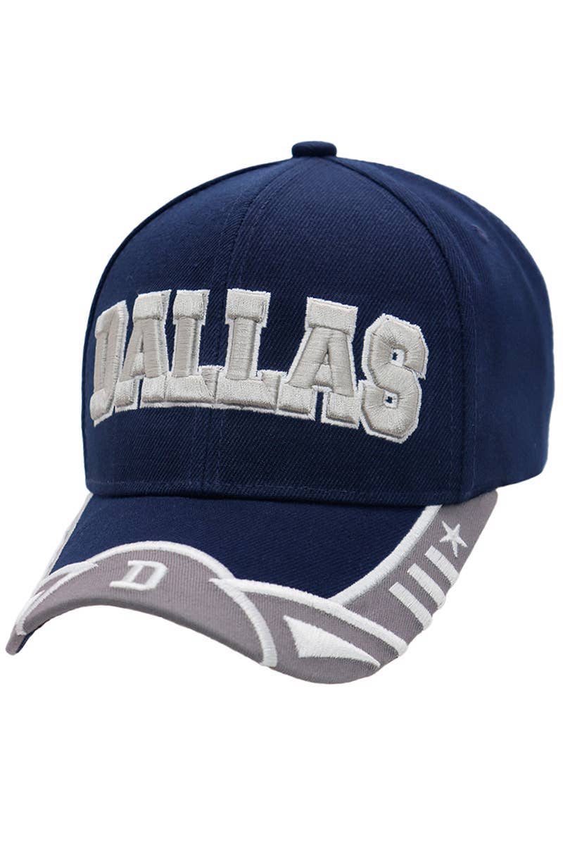 Cap Zone - Wholesale Baseball Cap - Unisex - Dallas Logo Embroidered Twill Acrylic Baseball Cap3