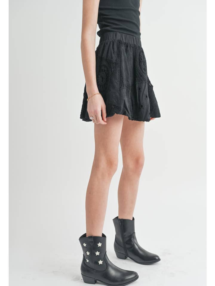 Sadie & Sage - Venta al por mayor Falda - Niños - Falda Mini Burbuja Recuerdo Tween: NEGRO4