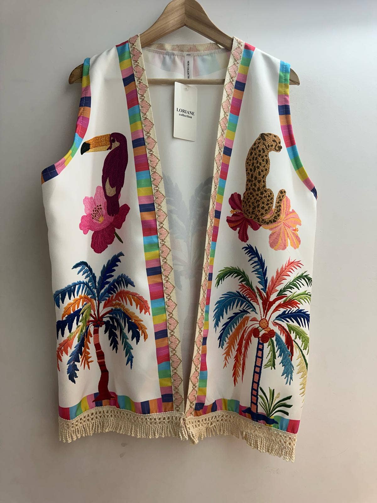 LORIANE – Großhandel Oberbekleidungsweste – Damen – Bedruckte Weste mit Bordüre, Einheitsgröße1