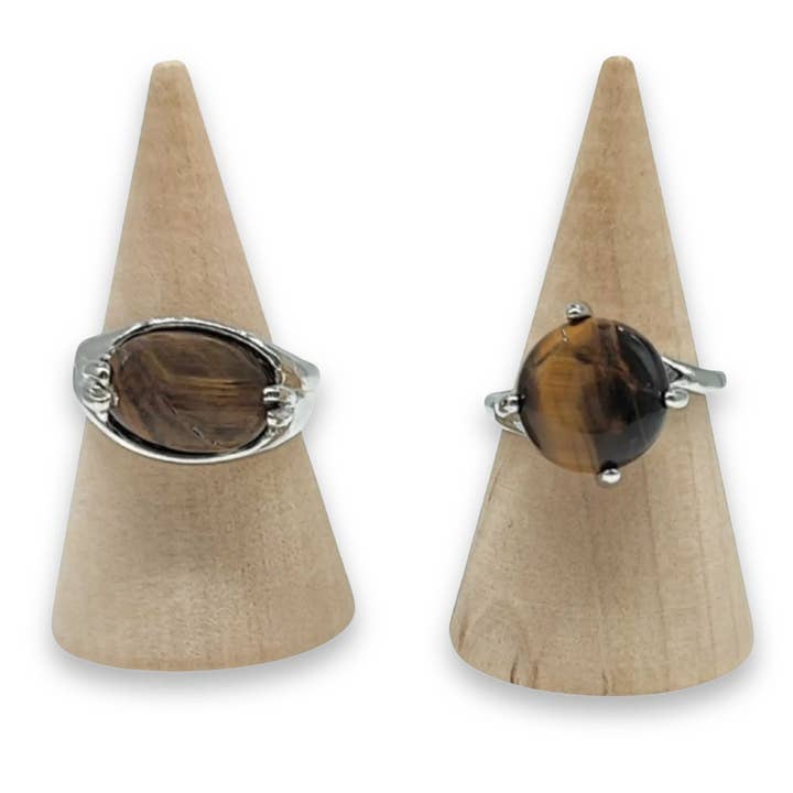 Anillo con forma de ojo de tigre, redondo, talla 7-10 para venta al por mayor de Arômes & Évasions