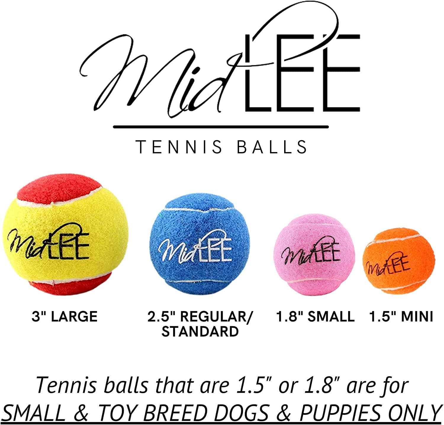 Midlee Designs - Wholesale Pet Fetch Ball - Dog - Midlee 1.5" Yellow and Pink Tennis Balls - 12 Pack5