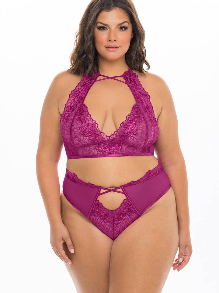 Festival Fuchsia ABRIELLE 2PC BRA SET for wholesale on Faire