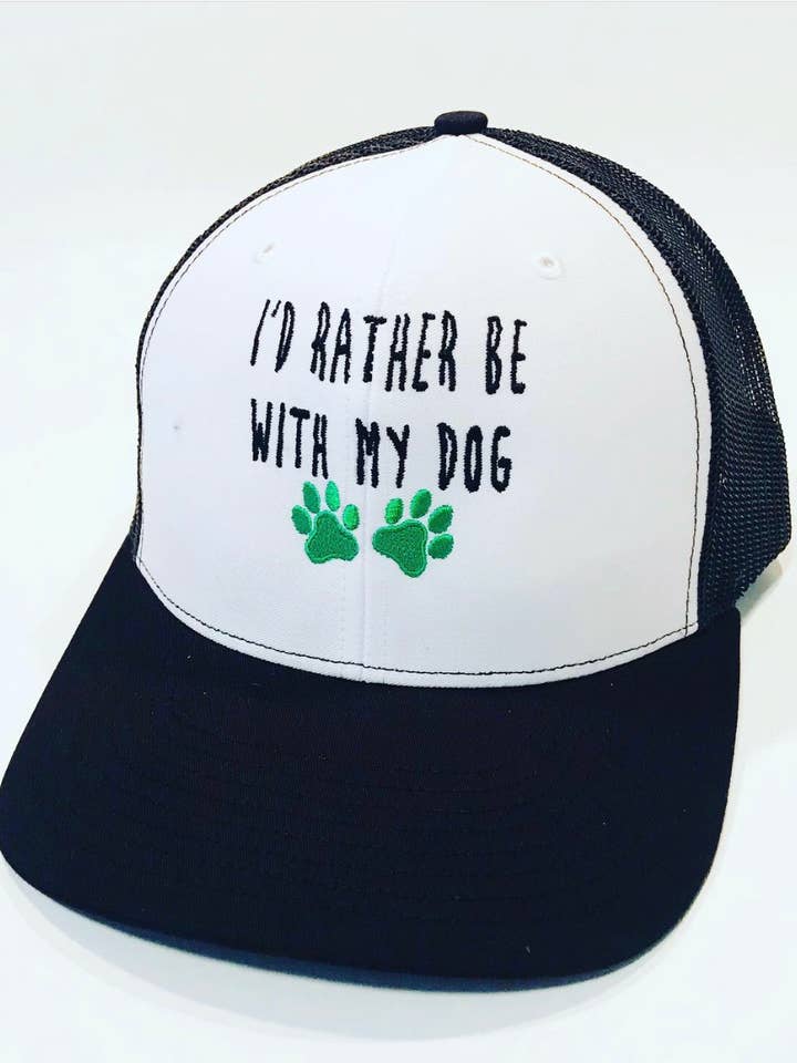 I'd Rather Be With My Dog | Trucker Cap for wholesale by Snubbed Hats