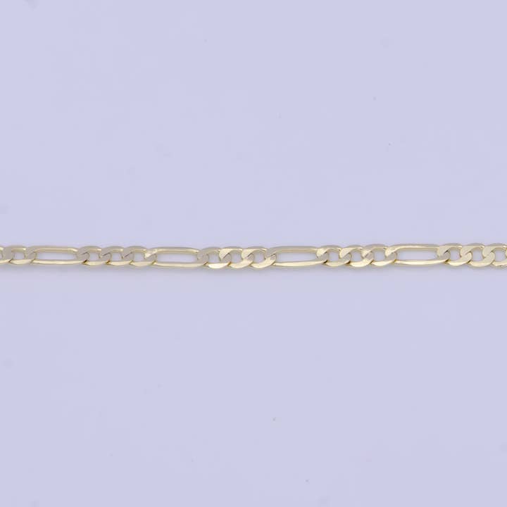 14K Gold Filled Dainty Figaro Chain Minimalist Necklace, Unisex Figaro Chain Necklace 1.9mm Width Ready to Wear WA-1117 for wholesale by Aim Eternal