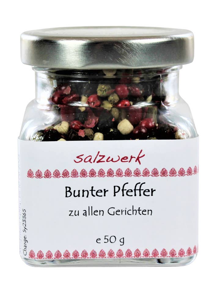 Gekleurde peper 50 g in glas voor wholesale door Salzwerk Berlin