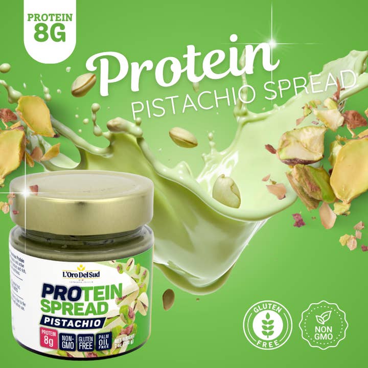 Wholesale Italian Food - Wholesale Nut Butter - LOro Del Sud, Pistachio Protein Butter Spread, 7oz (200g)3
