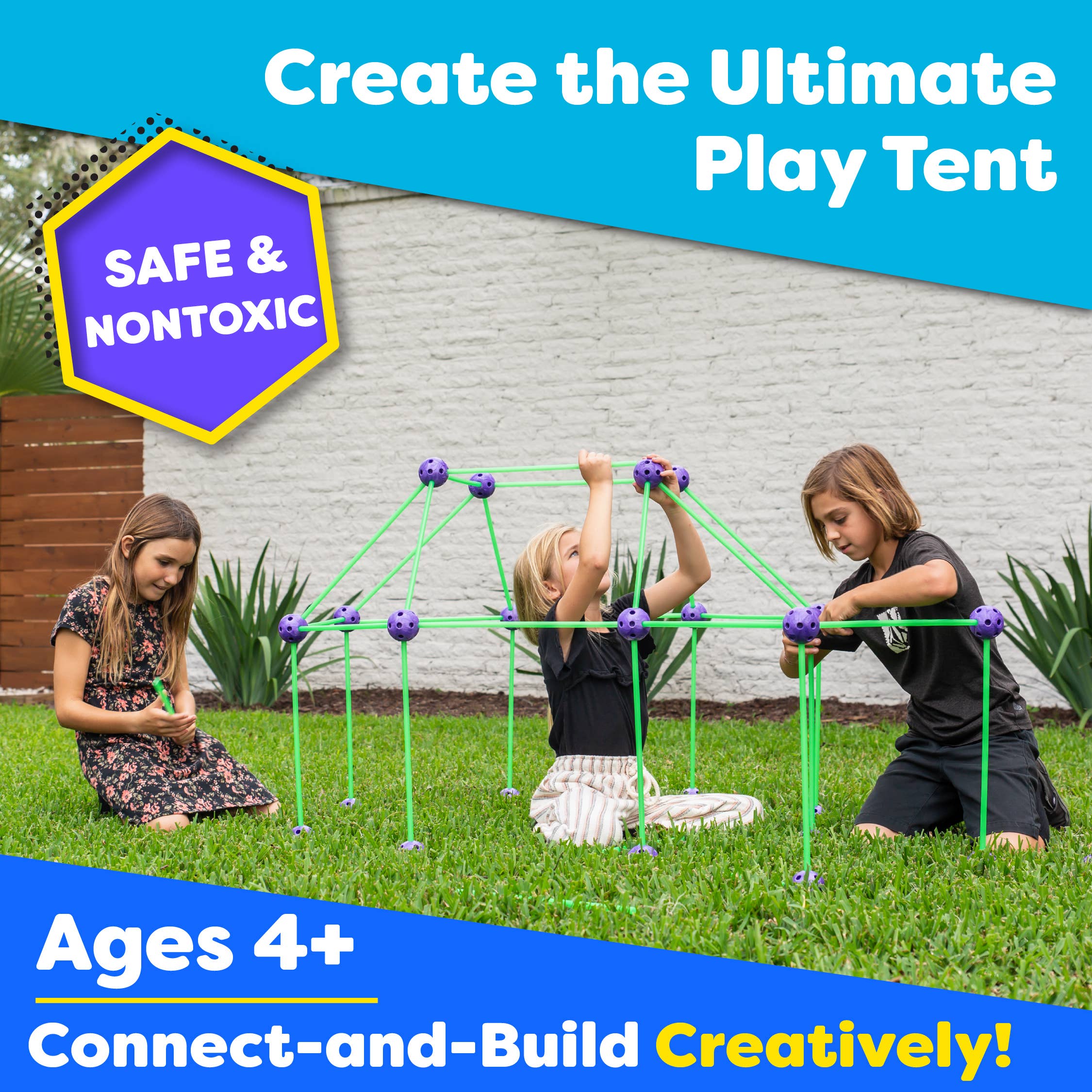 USA Toyz - Wholesale Building Set - Kids - Fun Forts 81pk STEM Fort Building Kit8