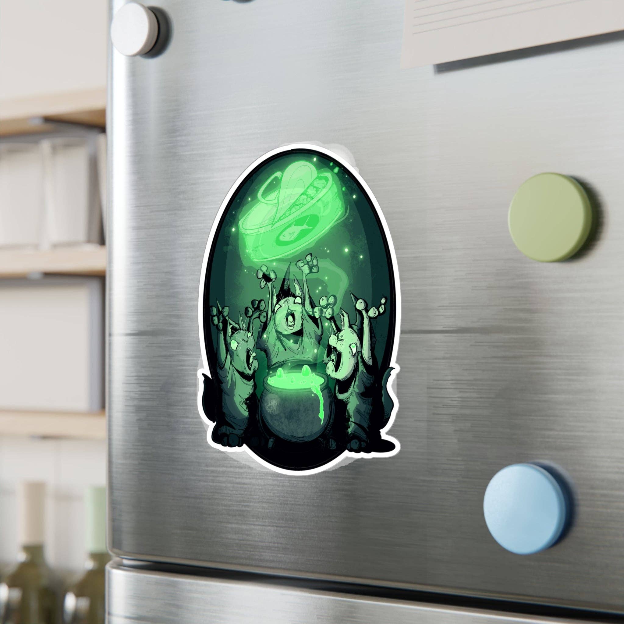 LVB Art - Vente Autocollant - Autocollant en vinyle découpé à la forme Cat Coven3