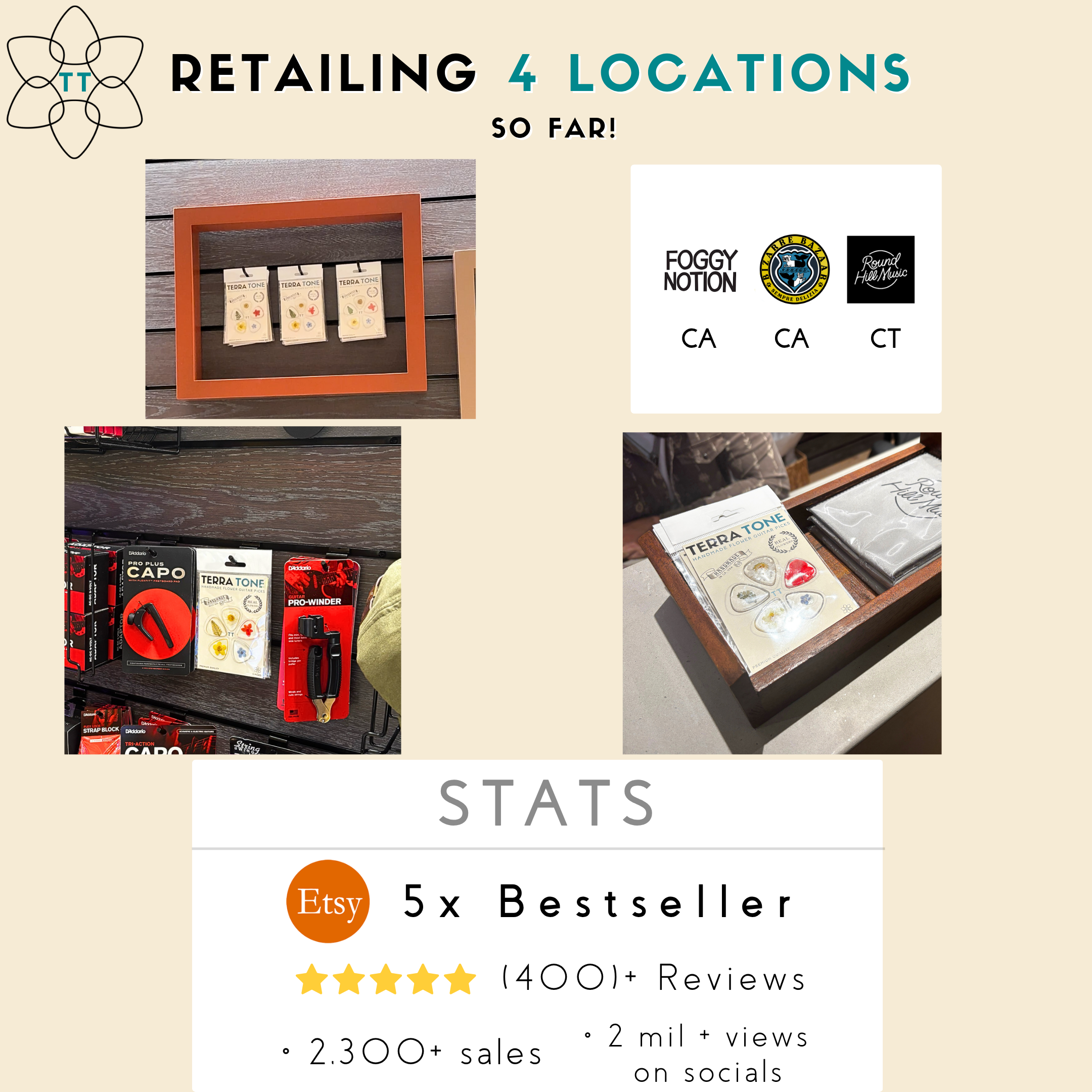 Terra Tone – wholesale Music accessory – Flower Guitar Picks - Buttercup Novelty Gift For Music Lover6