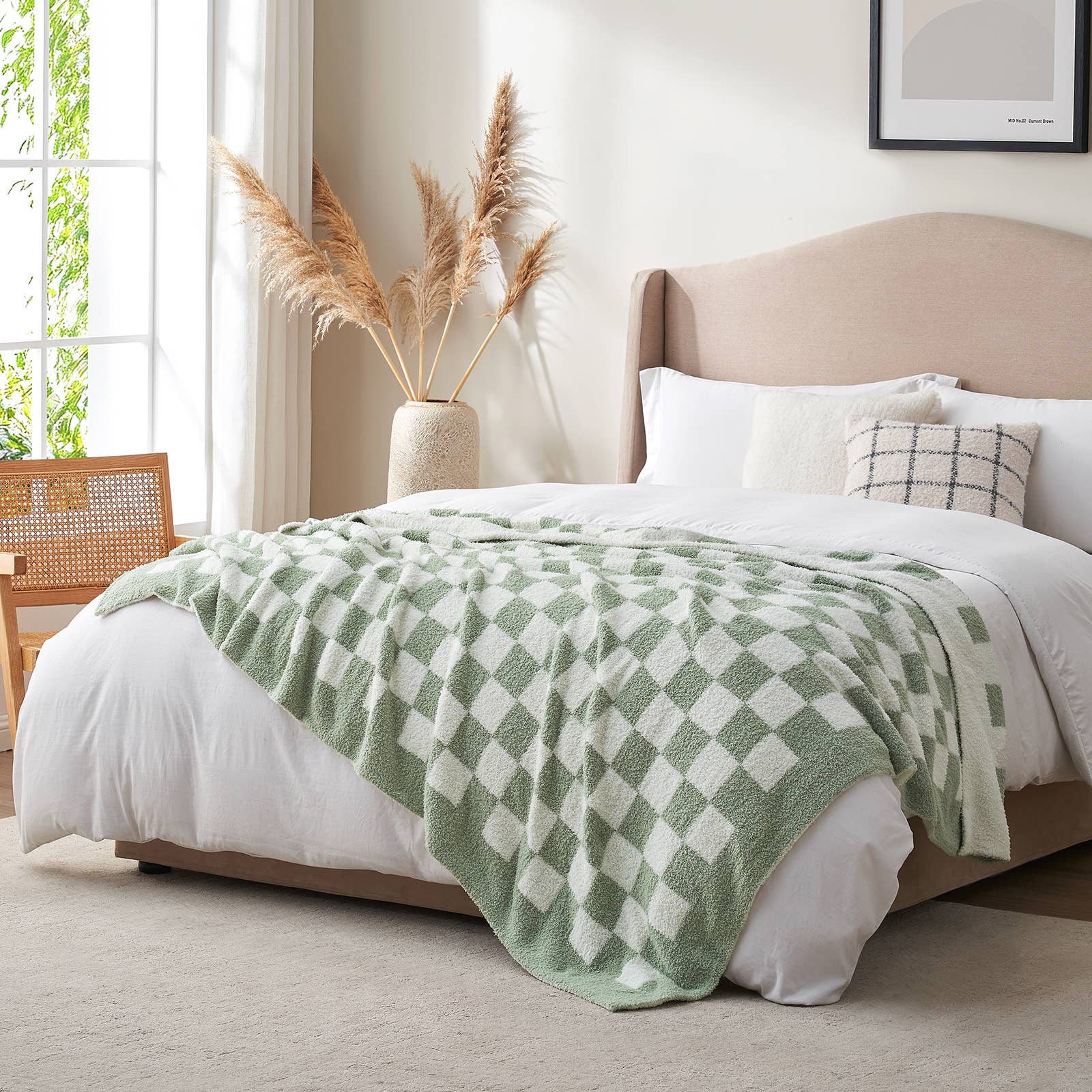 DreamValley - Wholesale Throw Blanket - SS Reversible Knitted Checkered Throw Blanket Throw, 60“x80"14