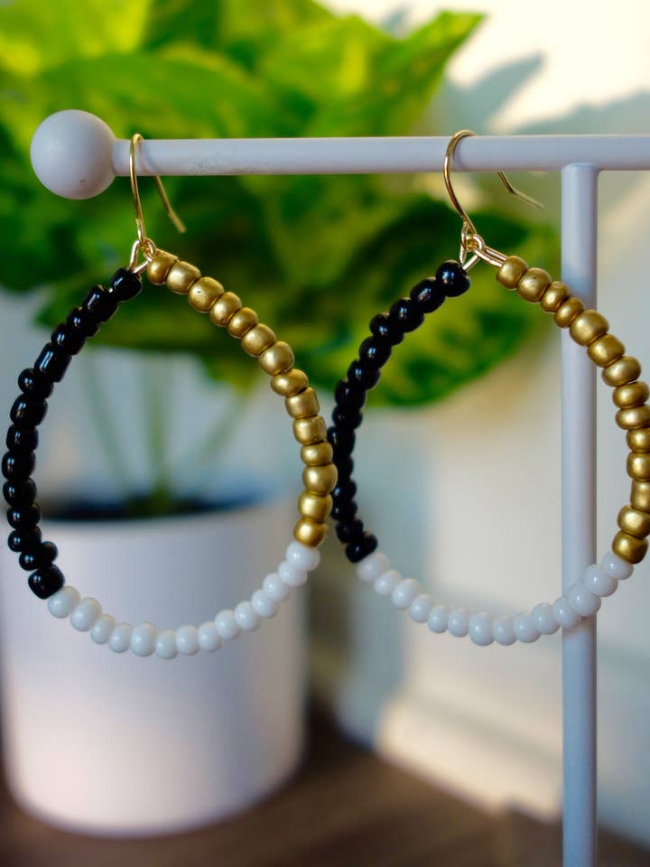 Tricolor Hoops for wholesale by emmie's earrings