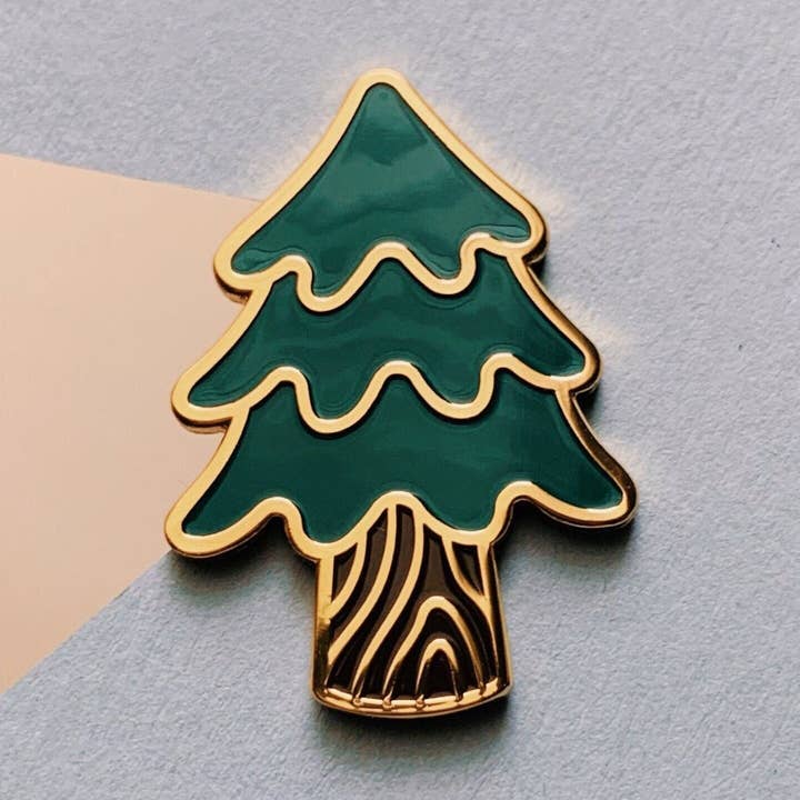 Pine Tree Enamel Pin for wholesale by Goodnight Pine