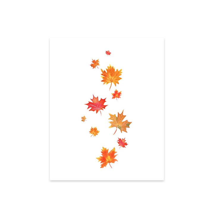 Maple Leaves Art Print for wholesale by Almeida Illustrations