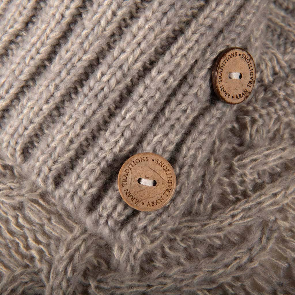 Eurostick - Wholesale Poncho - Women's - Aran Cable Button Rib Polo Poncho3