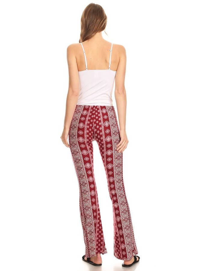 VIBE Apparel Co - Wholesale Pants – Women's - Aztec Wide Leg Flare Pant22