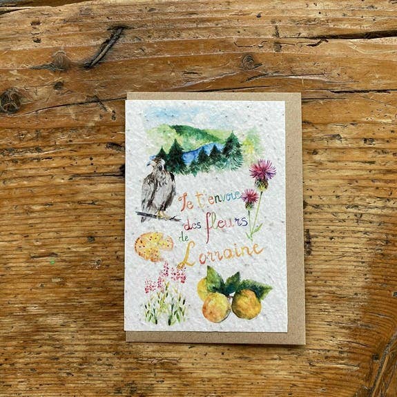 Biglietto piantabile Lorraine - (modello 10x1) per la vendita all'ingrosso da parte di Les cartes de Lulu