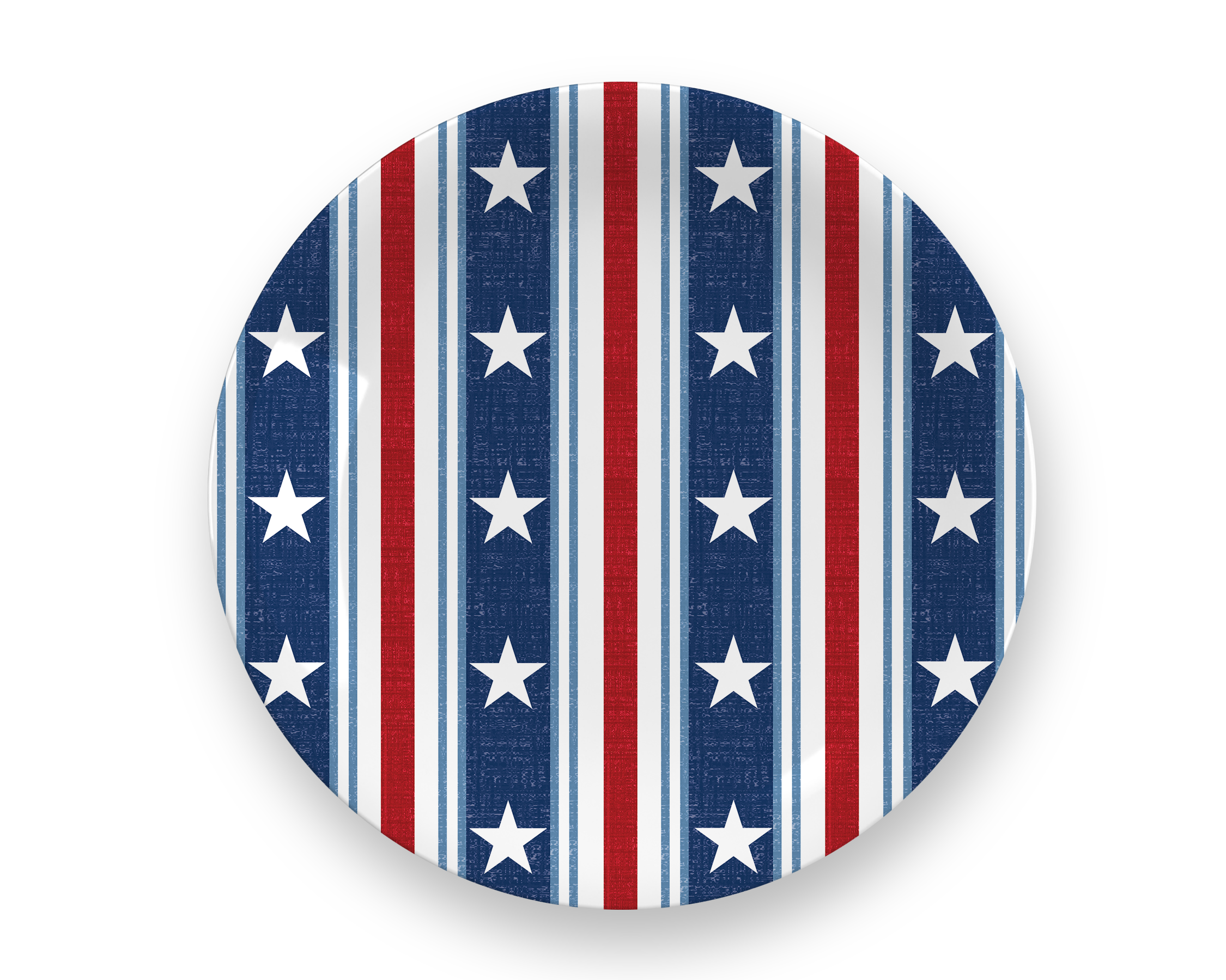 Abode Homewares by TarHong - Wholesale Tableware set - Stars & Stripes Assorted Melamine Salad Plate, Set of 4,1