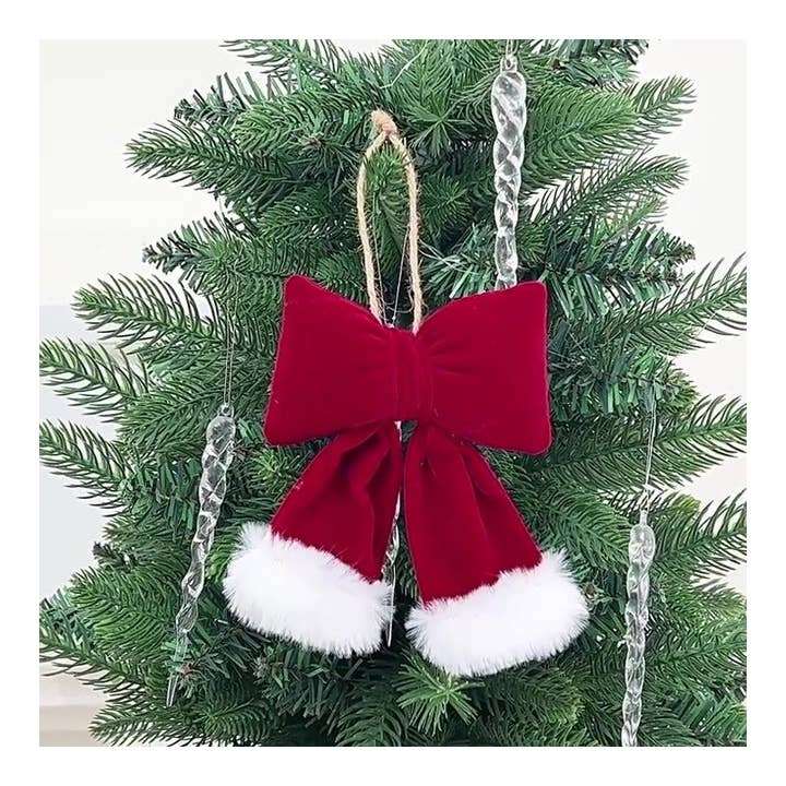 FurDecoration - Wholesale Christmas Decoration - Christmas Plush Bow Decoration7
