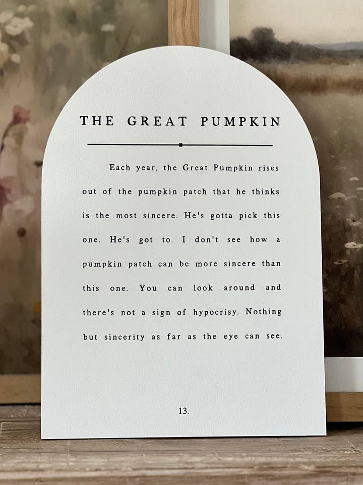 The Great Pumpkin, Arch | Fall Decor, Charlie Brown for wholesale by Lily and Sparrow